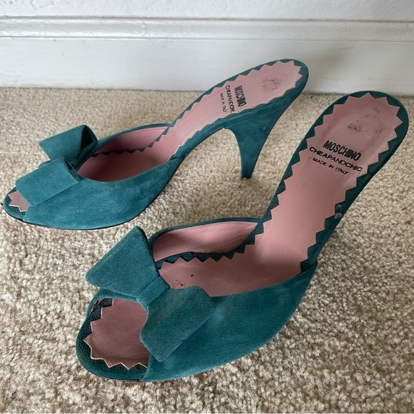 Moschino vintage bow slide sandal heels - Picture 2 of 6